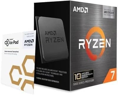 پردازنده AMD Ryzen 7 5800X3D 10th Anniversary Edition سوکت AM4 باکس پردازنده AMD Ryzen 7 5800X3D 10th Anniversary Edition سوکت AM4 باکس