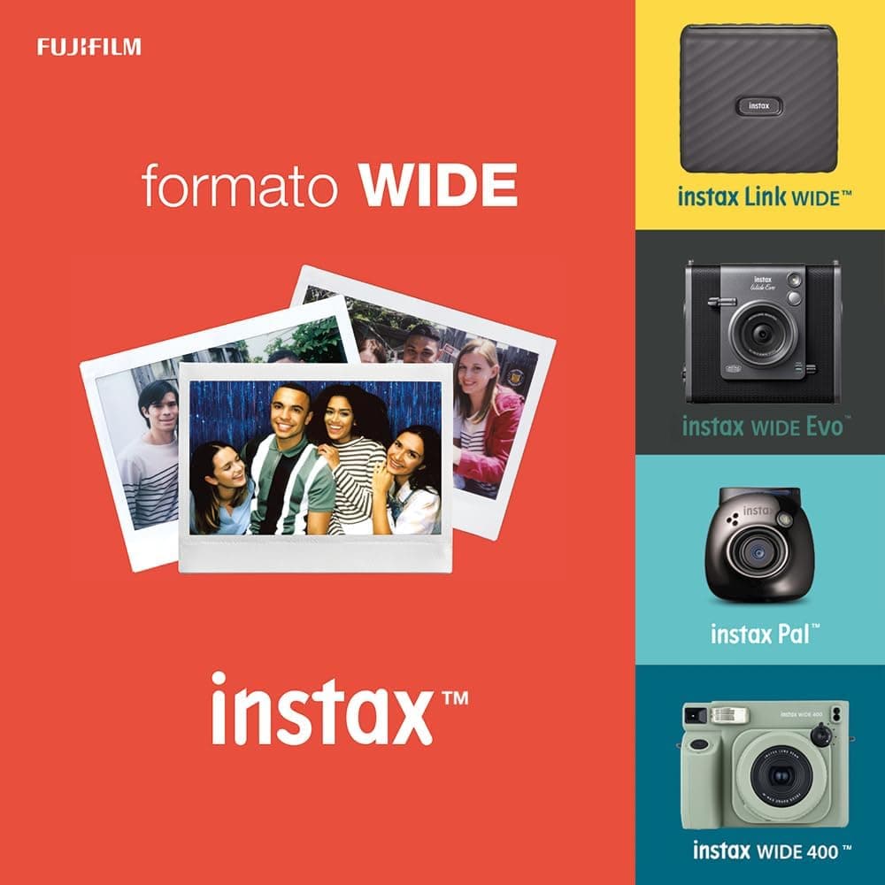فیلم دوربین عکاسی Fujifilm Instax Wide با حاشیه سفید، بسته 10 عددی فیلم دوربین عکاسی Fujifilm Instax Wide با حاشیه سفید، بسته 10 عددی