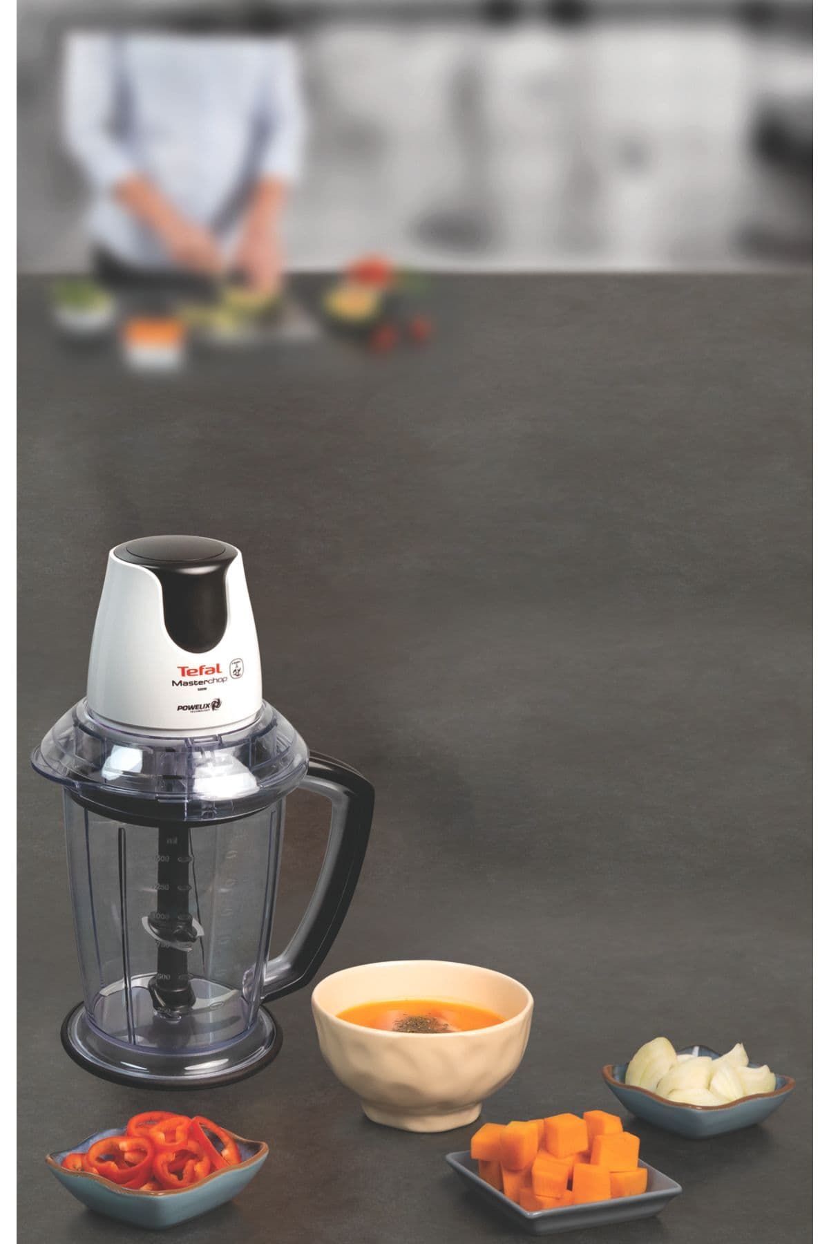 خردکن 4 تیغه TEFAL MasterChop Powelix Maxi با توان 500 Watt سفید مدل 1500637071 خردکن 4 تیغه TEFAL MasterChop Powelix Maxi با توان 500 Watt سفید مدل 1500637071