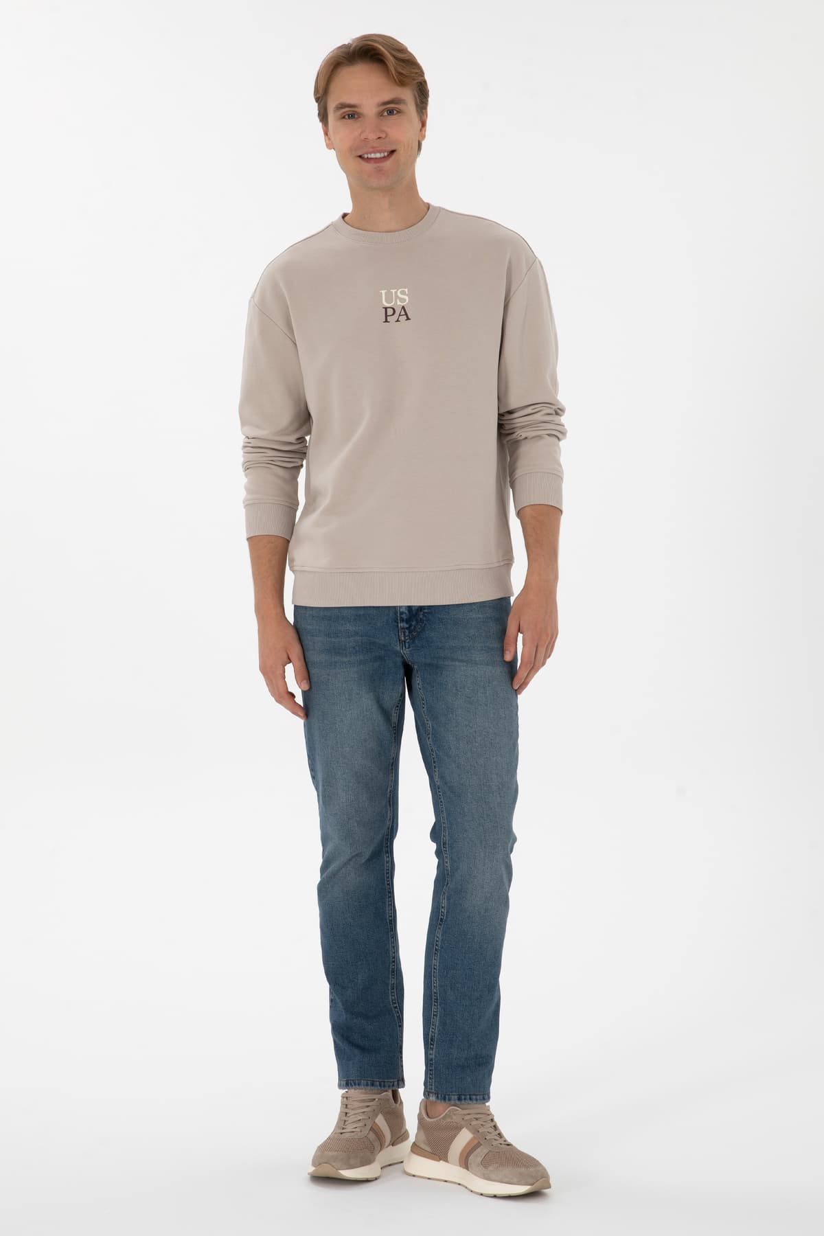 سوئیشرت مردانه U.S. Polo Assn. فیت کامفورت یقه گرد سنگی ساده مدل 50313760-VR049 سوئیشرت مردانه U.S. Polo Assn. فیت کامفورت یقه گرد سنگی ساده مدل 50313760-VR049