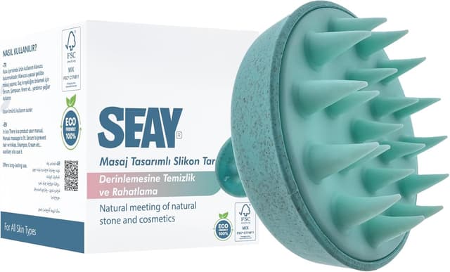 برس مراقبت مو و ماساژ سر سیلیکونی Seay آبی برس مراقبت مو و ماساژ سر سیلیکونی Seay آبی