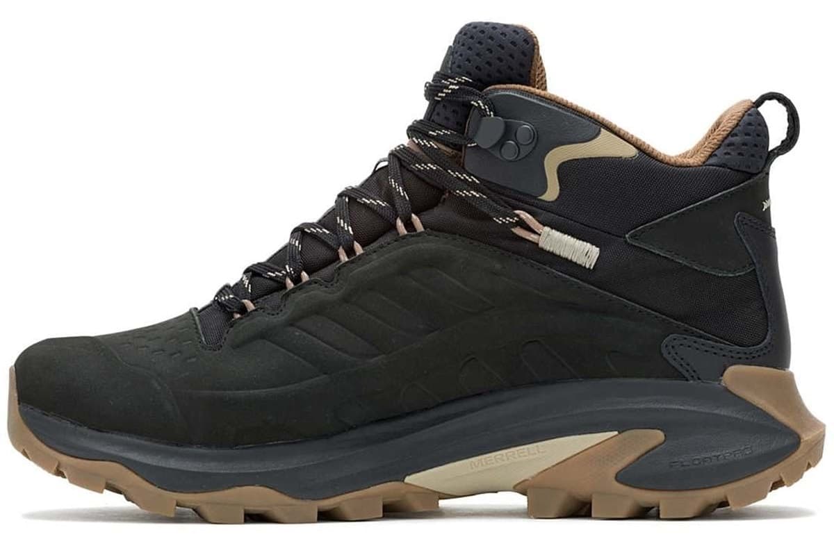 کفش اوتدور مردانه Merrell مشکی Mid ضدآب مدل Moab Speed 2 کفش اوتدور مردانه Merrell مشکی Mid ضدآب مدل Moab Speed 2