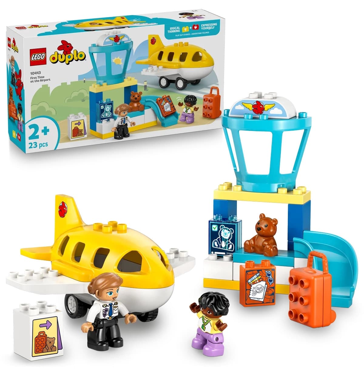 لگو DUPLO تجربه اولین فرودگاه مدل 10443 ۲۳ قطعه لگو DUPLO تجربه اولین فرودگاه مدل 10443 ۲۳ قطعه