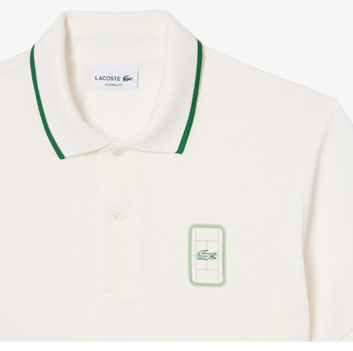 پولوشرت مردانه Lacoste فیت کلاسیک سفید پولوشرت مردانه Lacoste فیت کلاسیک سفید