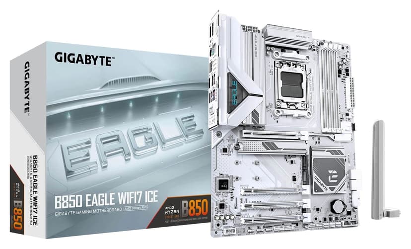 مادربرد Gigabyte با حافظه DDR5 و سوکت AM5 مدل B850 EAGLE ICE ATX مادربرد Gigabyte با حافظه DDR5 و سوکت AM5 مدل B850 EAGLE ICE ATX