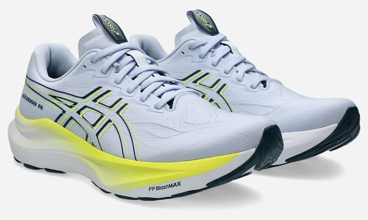 کفش دویدن مردانه Asics آبی زرد مدل GT-2000 14 1011C056-400 کفش دویدن مردانه Asics آبی زرد مدل GT-2000 14 1011C056-400