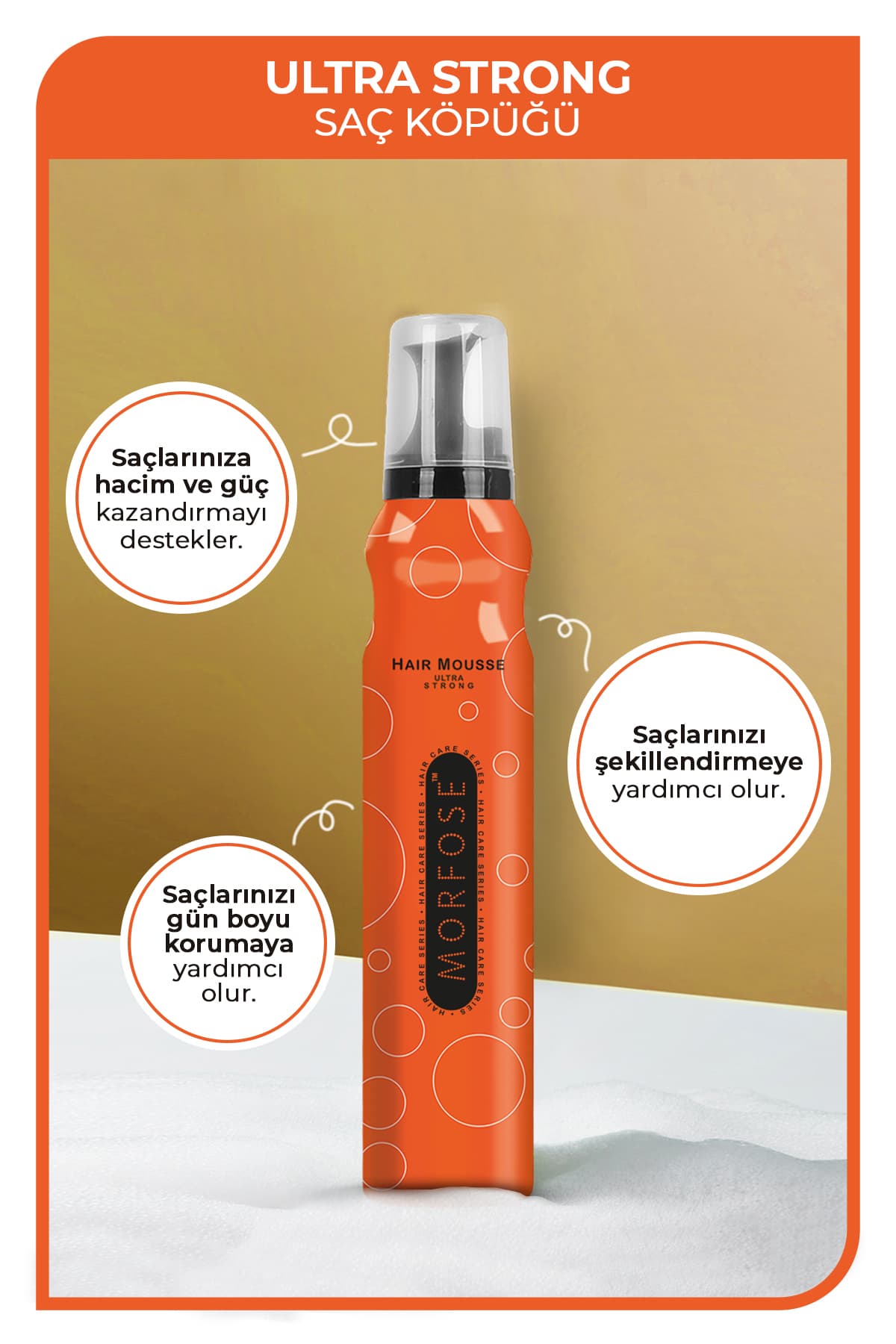 فوم مو Morfose مدل Ultra Strong حجم 200 ml فوم مو Morfose مدل Ultra Strong حجم 200 ml