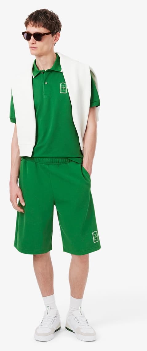 پولو مردانه Lacoste فیت کلاسیک رنگ سبز پولو مردانه Lacoste فیت کلاسیک رنگ سبز