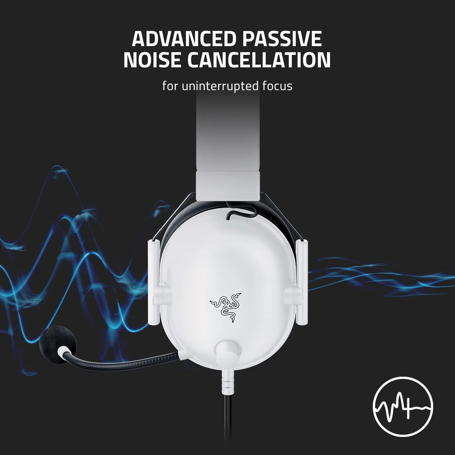 هدست گیمینگ Razer مدل BlackShark V2 X با صدای سوراند 7.1 سفید هدست گیمینگ Razer مدل BlackShark V2 X با صدای سوراند 7.1 سفید