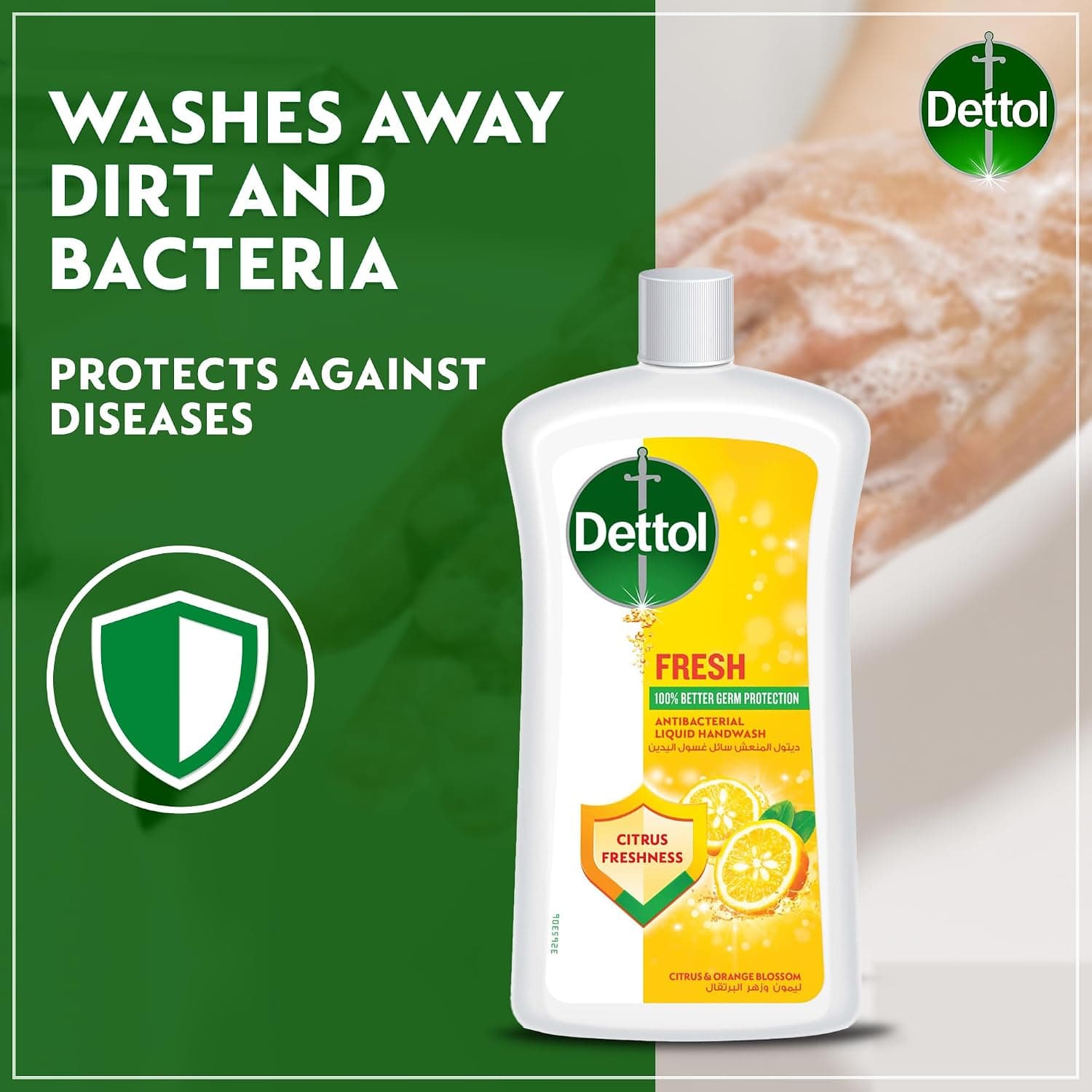 مایع دستشویی Dettol Fresh رفیل با عطر مرکبات و گل نارنج 1L x 3 مایع دستشویی Dettol Fresh رفیل با عطر مرکبات و گل نارنج 1L x 3