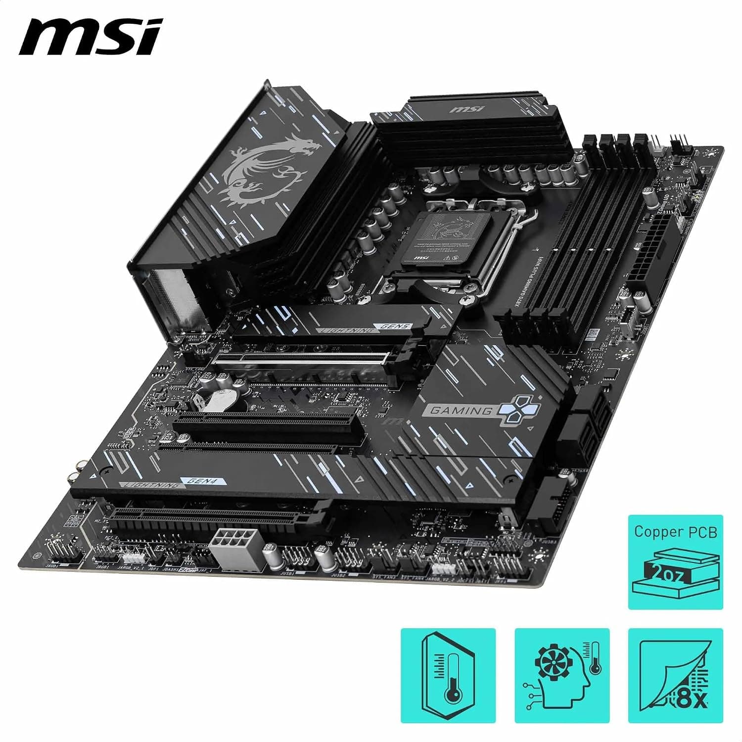 مادربرد MSI ATX برای پردازندههای AMD Ryzen مدل X870 Gaming Plus WiFi مادربرد MSI ATX برای پردازندههای AMD Ryzen مدل X870 Gaming Plus WiFi