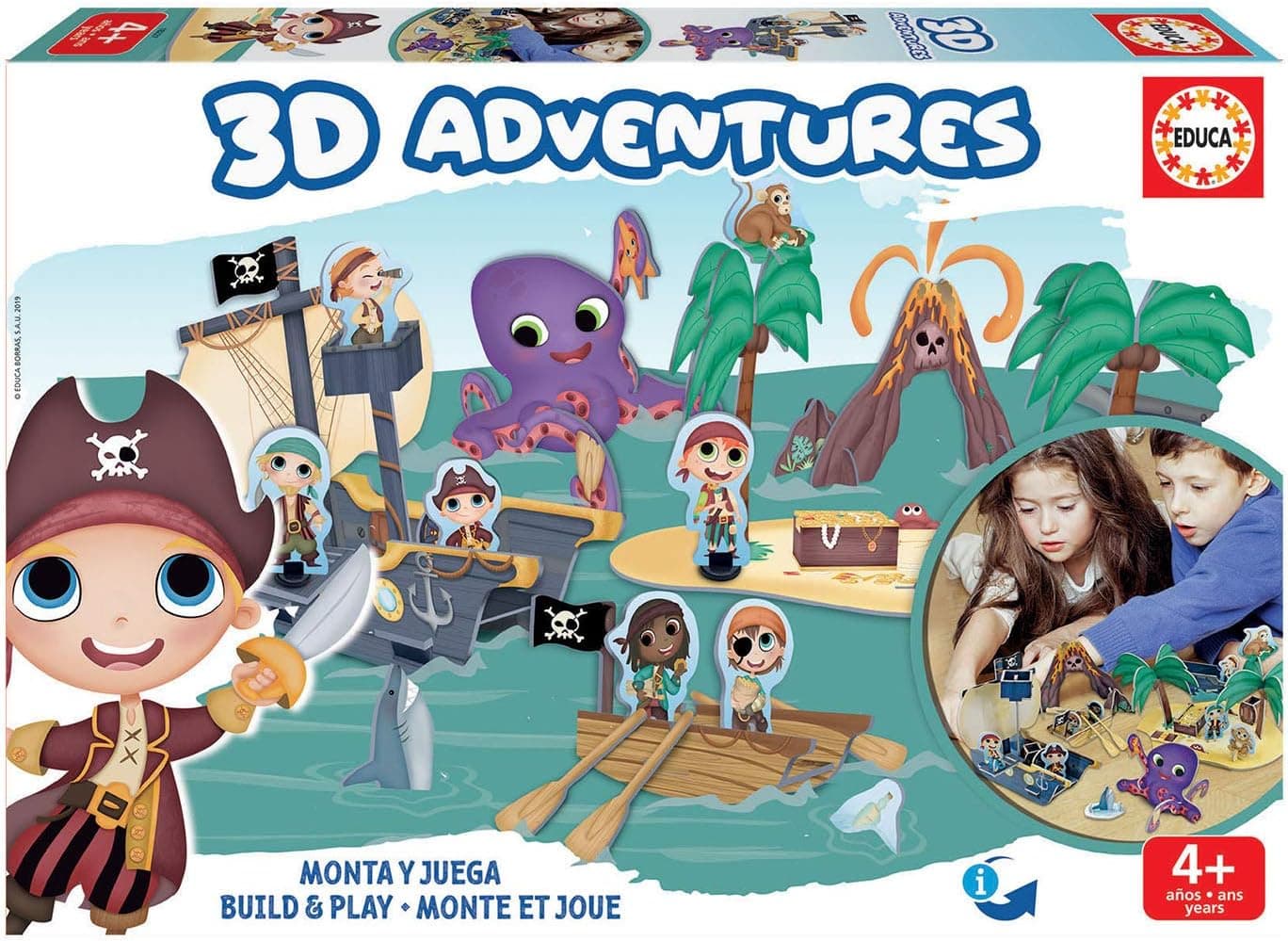 ست بازی دزدان دریایی پسرانه Educa 3D Aventures Pirates برای 4 سال به بالا ست بازی دزدان دریایی پسرانه Educa 3D Aventures Pirates برای 4 سال به بالا