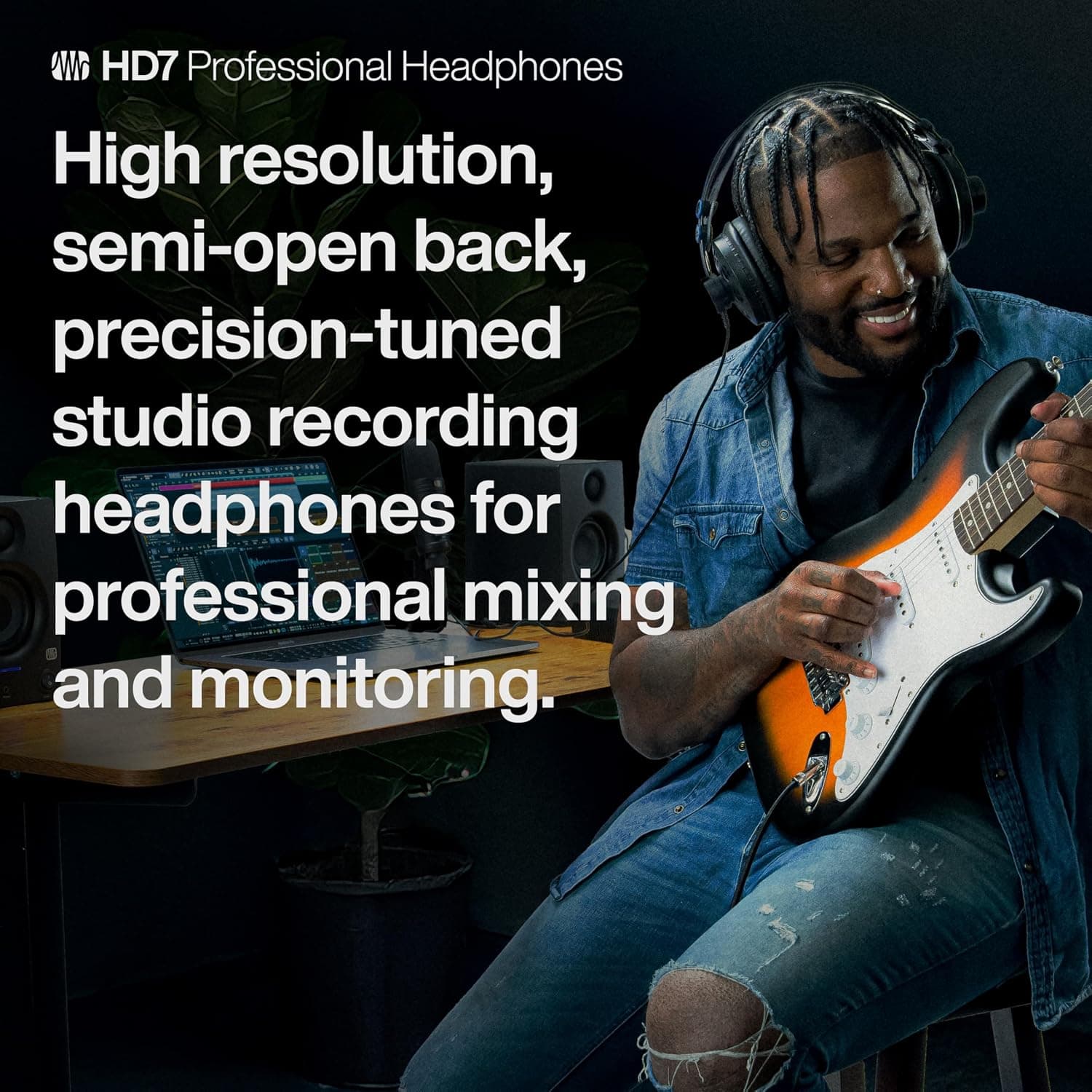 هدفون مانیتورینگ حرفهای PreSonus گوشروی مشکی مدل HD7-A هدفون مانیتورینگ حرفهای PreSonus گوشروی مشکی مدل HD7-A