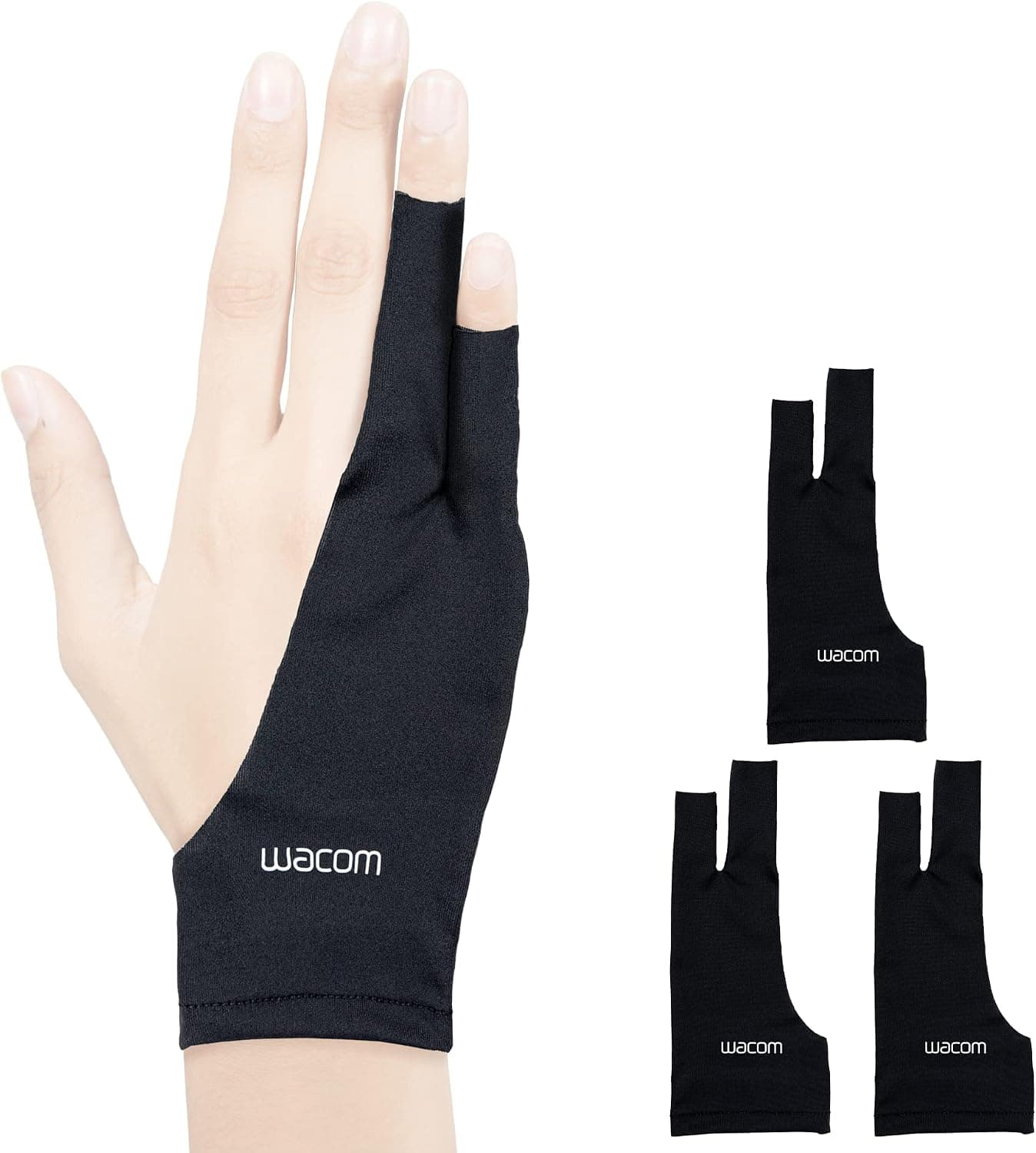 دستکش Wacom دو انگشتی طراحی تبلت نمایشگر قلمی ۹۰٪ بازیافتی ۳ عددی مشکی دستکش Wacom دو انگشتی طراحی تبلت نمایشگر قلمی ۹۰٪ بازیافتی ۳ عددی مشکی
