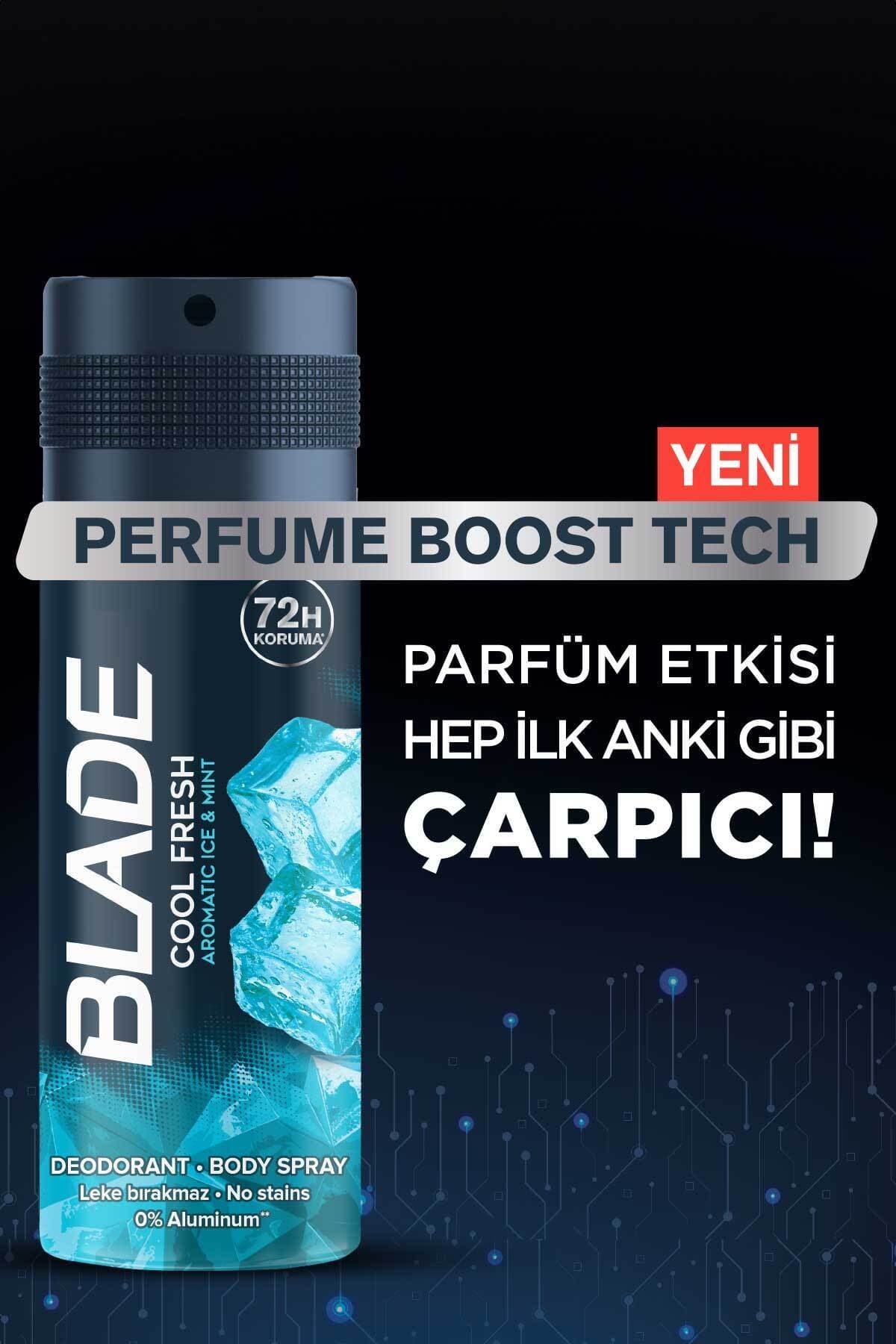 اسپری بدن دئودورانت مردانه بدون آلومینیوم Blade خشکشونده سریع و بدون لکه 6x150ml اسپری بدن دئودورانت مردانه بدون آلومینیوم Blade خشکشونده سریع و بدون لکه 6x150ml