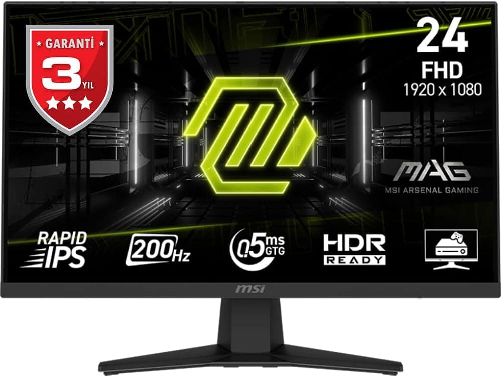 مانیتور گیمینگ MSI مدل MAG 244F، 23.8 اینچ، FHD، صفحهتخت Rapid IPS، 200HZ، 1ms، FreeSync Premium مانیتور گیمینگ MSI مدل MAG 244F، 23.8 اینچ، FHD، صفحهتخت Rapid IPS، 200HZ، 1ms، FreeSync Premium