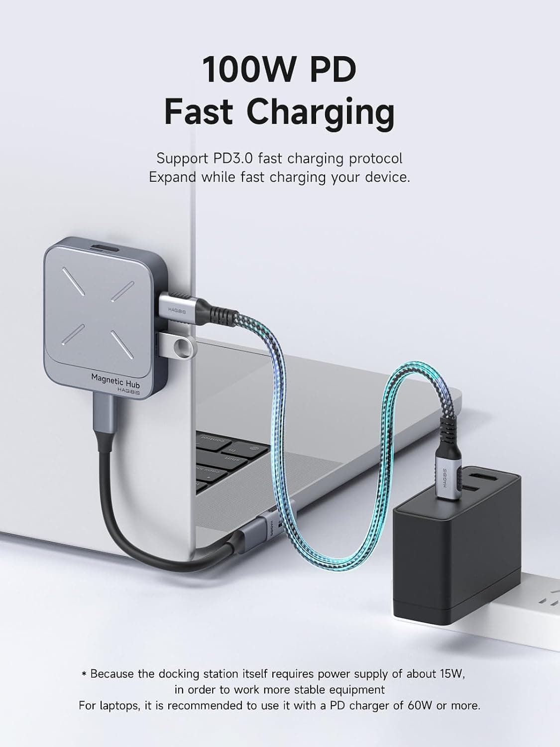 هاب ۷ در ۱ USB-C مغناطیسی Hagibis با Magsafe مدل TC100 هاب ۷ در ۱ USB-C مغناطیسی Hagibis با Magsafe مدل TC100