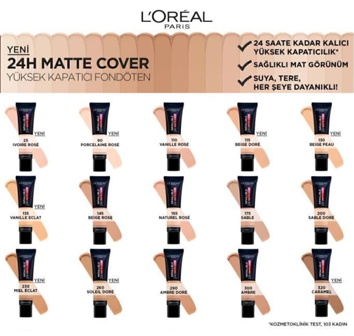 فاندیشن L'Oreal Paris Infaillible Matte Cover با پوشش بالا 200 طلایی شنی فاندیشن L'Oreal Paris Infaillible Matte Cover با پوشش بالا 200 طلایی شنی