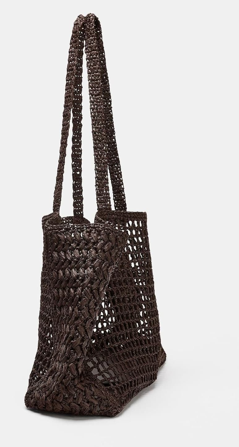 کیف توت زنانه Zara حصیری ماکسی قهوهای سایز استاندارد کیف توت زنانه Zara حصیری ماکسی قهوهای سایز استاندارد