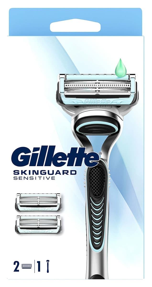 ماشین اصلاح مردانه Gillette Skinguard Sensitive بههمراه تیغ یدکی ماشین اصلاح مردانه Gillette Skinguard Sensitive بههمراه تیغ یدکی