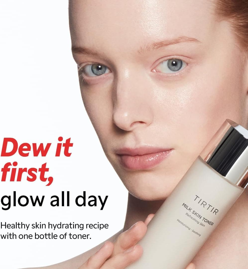 تونر صورت TIRTIR Milk Skin Rice حاوی نیاسینامید، سرامید و عصاره سبوس برنج 5.07 fl.oz. تونر صورت TIRTIR Milk Skin Rice حاوی نیاسینامید، سرامید و عصاره سبوس برنج 5.07 fl.oz.