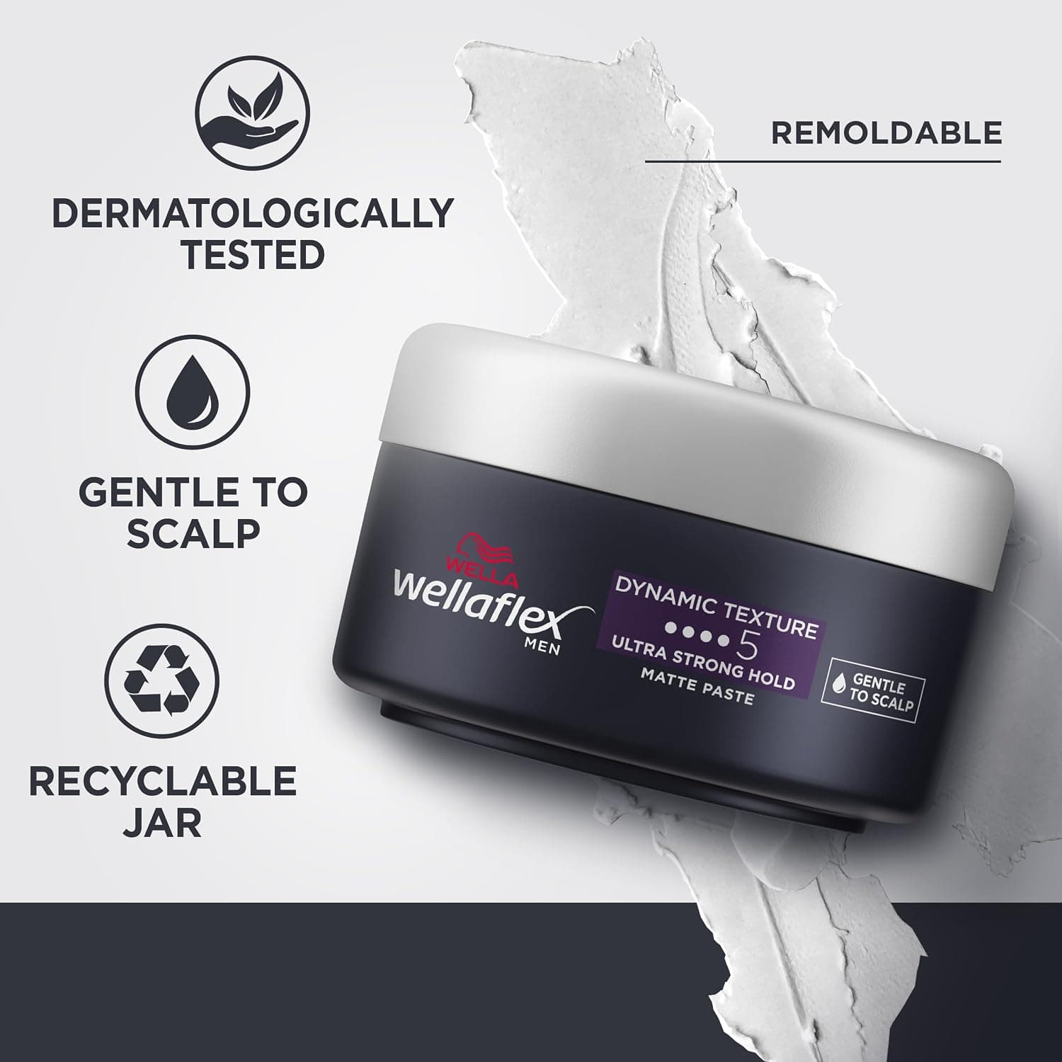 واکس حالتدهنده مو مردانه Wella Wellaflex مات 75ml واکس حالتدهنده مو مردانه Wella Wellaflex مات 75ml