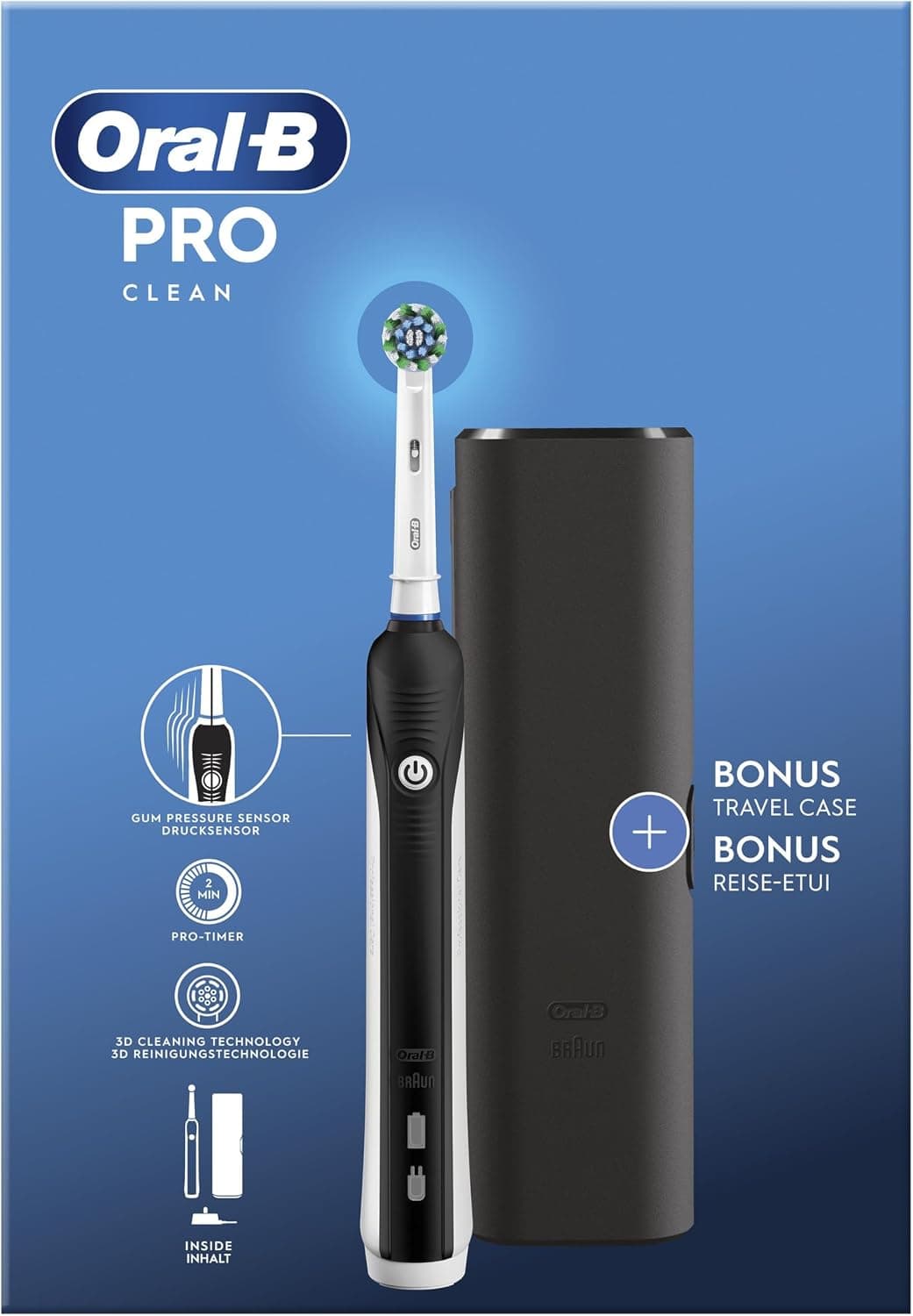 مسواک برقی Oral-B Pro Clean مشکی با محفظه مسافرتی مسواک برقی Oral-B Pro Clean مشکی با محفظه مسافرتی