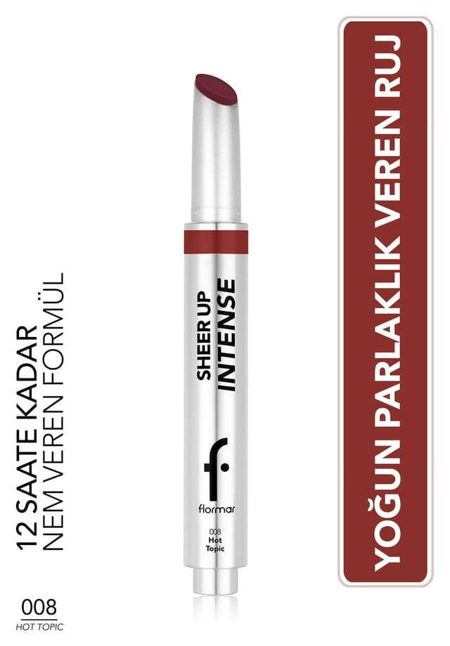 رژ لب ژلهای Flormar Sheer Up Intense بافت کرمی با پایان براق مدل 008 Hot Topic رژ لب ژلهای Flormar Sheer Up Intense بافت کرمی با پایان براق مدل 008 Hot Topic