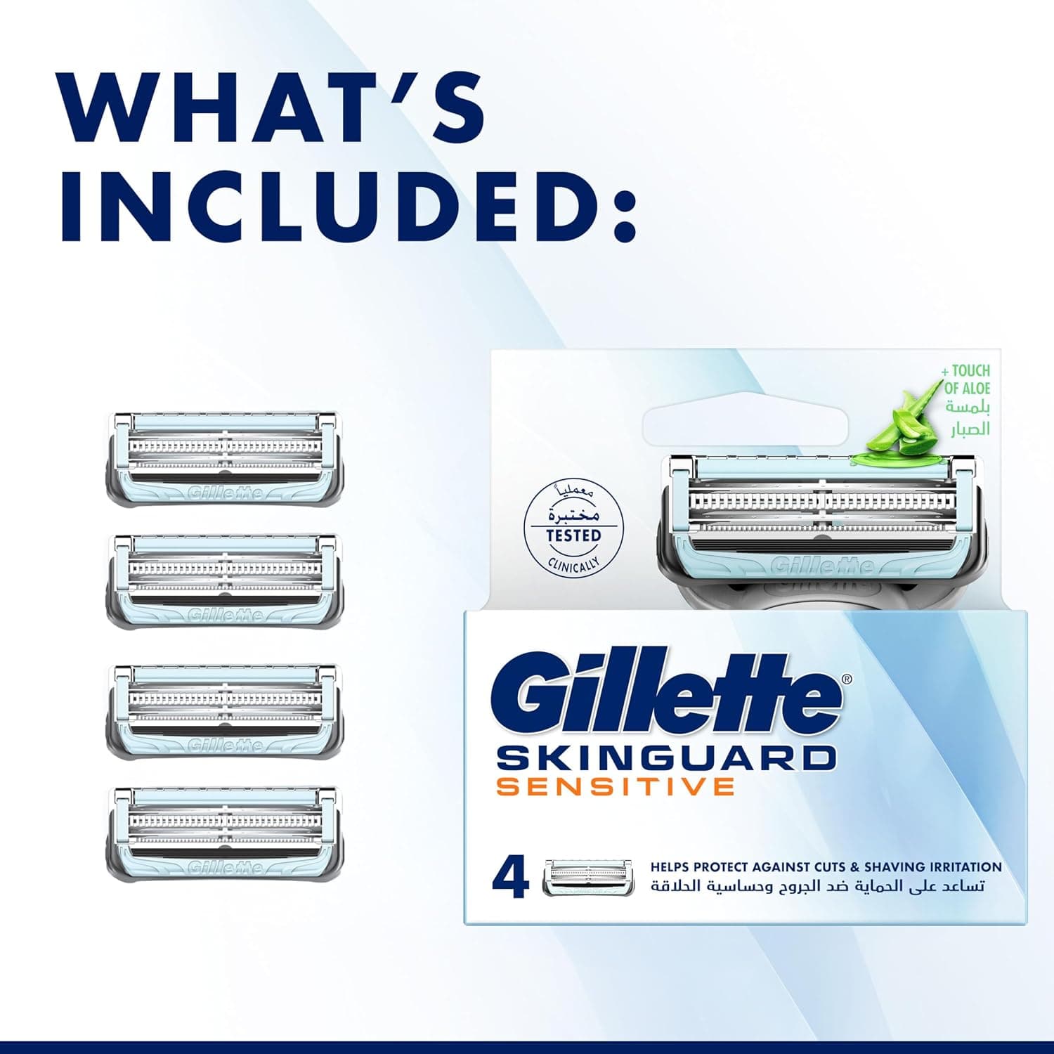 تیغ یدک مردانه Gillette Skinguard Sensitive X4 تیغ یدک مردانه Gillette Skinguard Sensitive X4