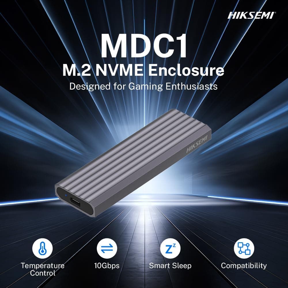 کیس SSD HIKSEMI آلومینیومی بدون ابزار M.2 NVMe USB C 3.2 Gen 2 کیس SSD HIKSEMI آلومینیومی بدون ابزار M.2 NVMe USB C 3.2 Gen 2