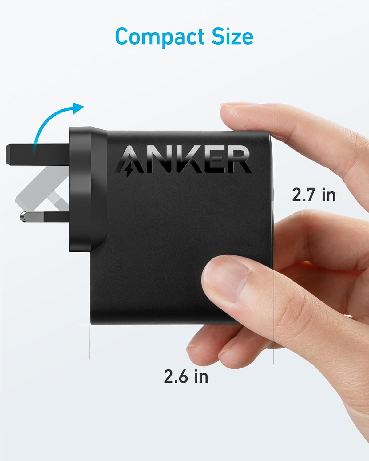 شارژر Anker فشرده 100W با کابل USB C 1.5m برای Mac Book Pro شارژر Anker فشرده 100W با کابل USB C 1.5m برای Mac Book Pro