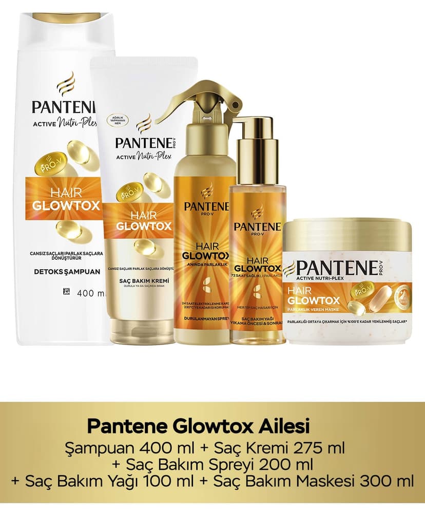 ست مراقبت مو Pantene با درخشندگی روتین Hair Glowtox ست مراقبت مو Pantene با درخشندگی روتین Hair Glowtox