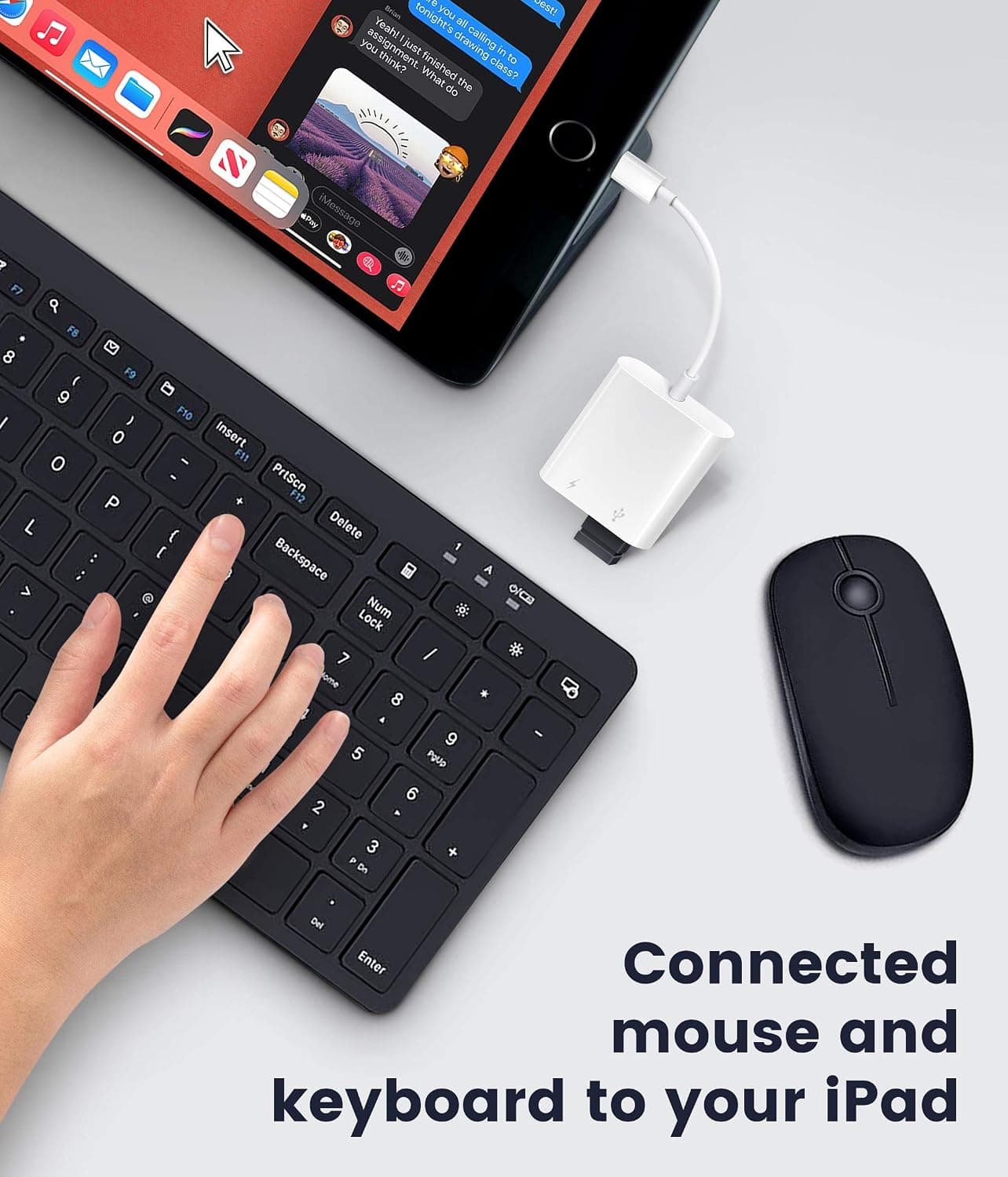 آداپتور USB برای iPhone/iPad Fubiaofei با پورت شارژ و USB مادگی OTG مدل USB 3 آداپتور USB برای iPhone/iPad Fubiaofei با پورت شارژ و USB مادگی OTG مدل USB 3