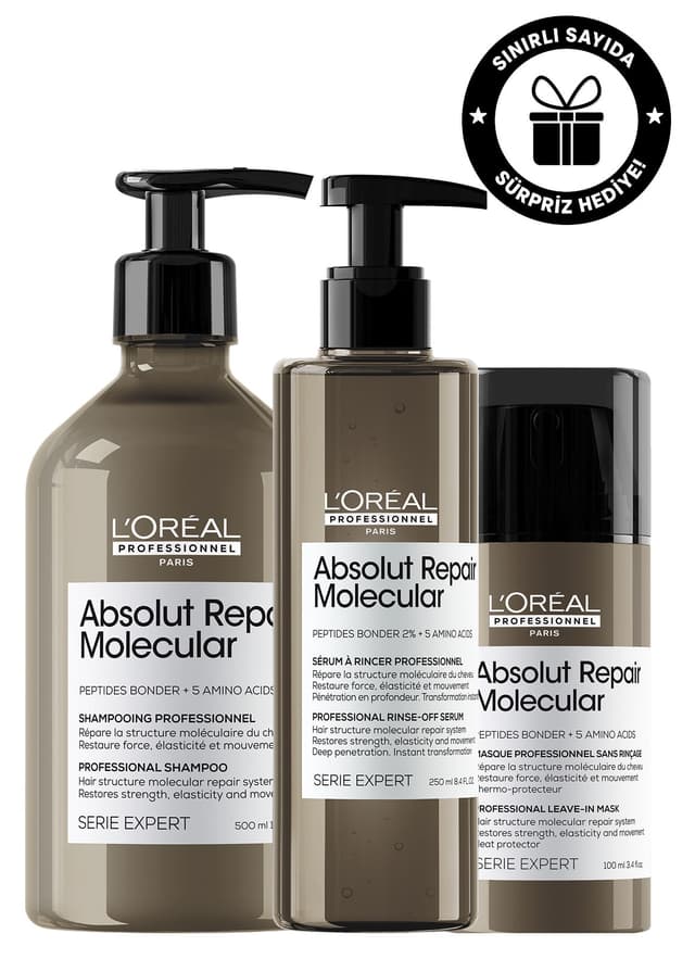 ست مراقبتی ترمیمکننده و تقویتکننده L'oreal Professionnel Serie Expert Absolut Repair Molecular ست مراقبتی ترمیمکننده و تقویتکننده L'oreal Professionnel Serie Expert Absolut Repair Molecular