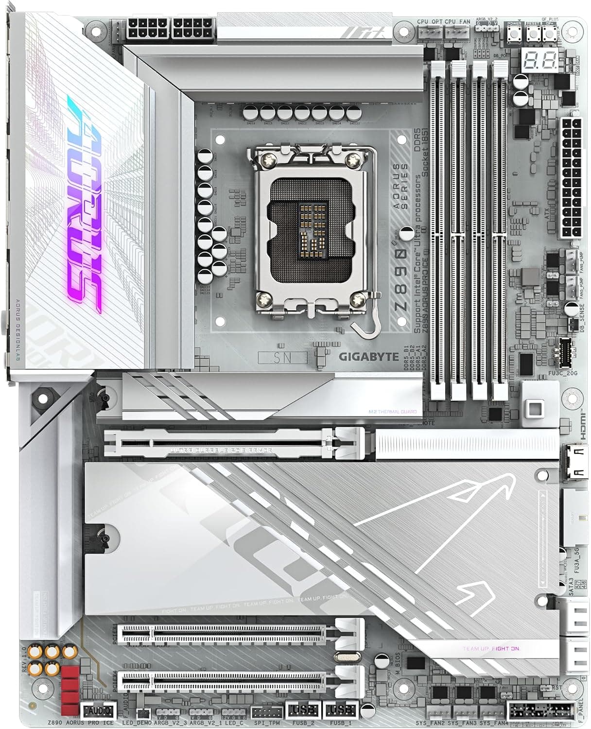 مادربرد GIGABYTE مدل Z890 AORUS PRO ICE سوکت LGA1851 ATX اینتل مادربرد GIGABYTE مدل Z890 AORUS PRO ICE سوکت LGA1851 ATX اینتل