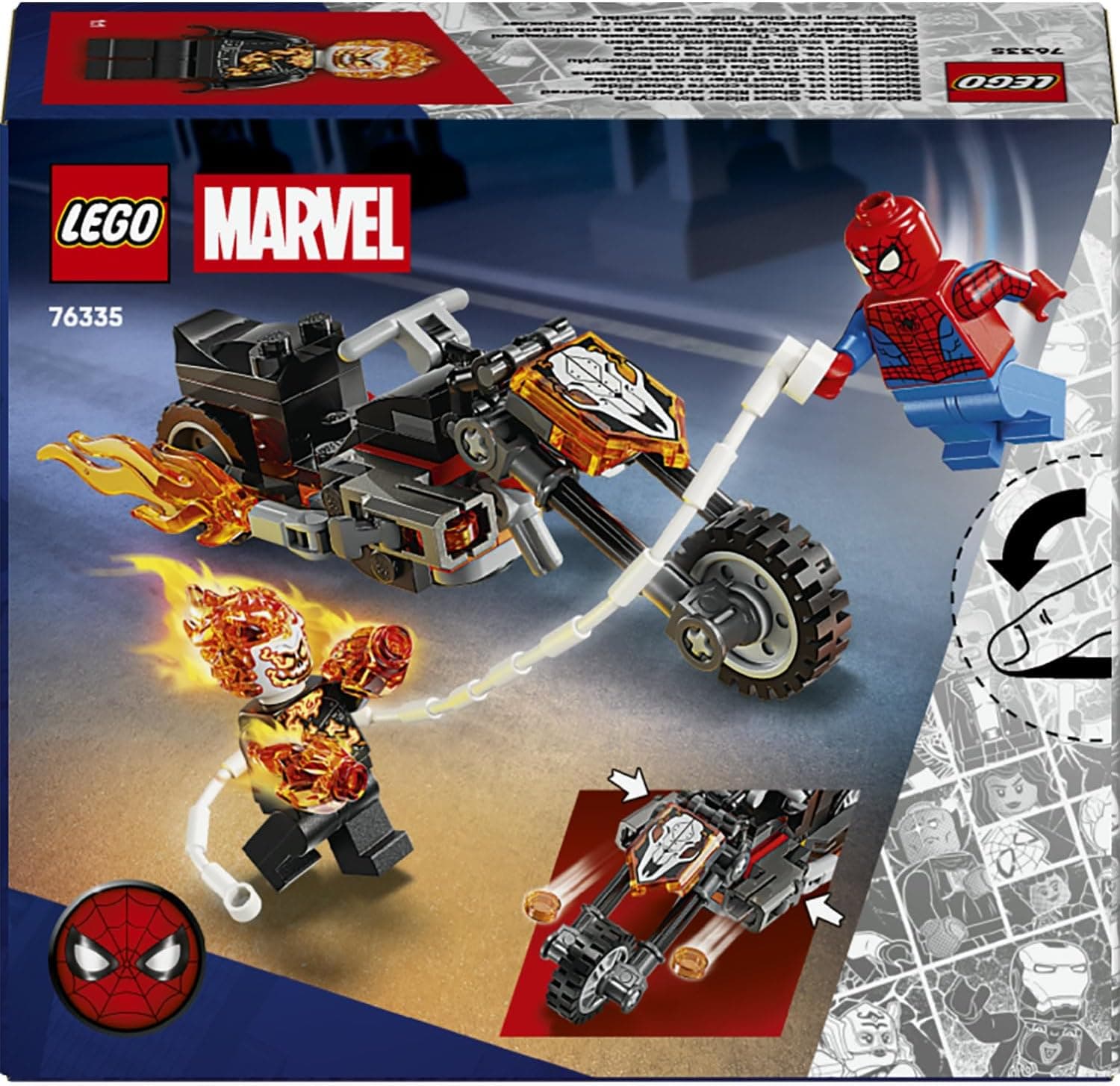 اسباببازی ساختنی لگو Marvel مرد عنکبوتی در برابر موتورسیکلت Ghost Rider مدل 76335 اسباببازی ساختنی لگو Marvel مرد عنکبوتی در برابر موتورسیکلت Ghost Rider مدل 76335