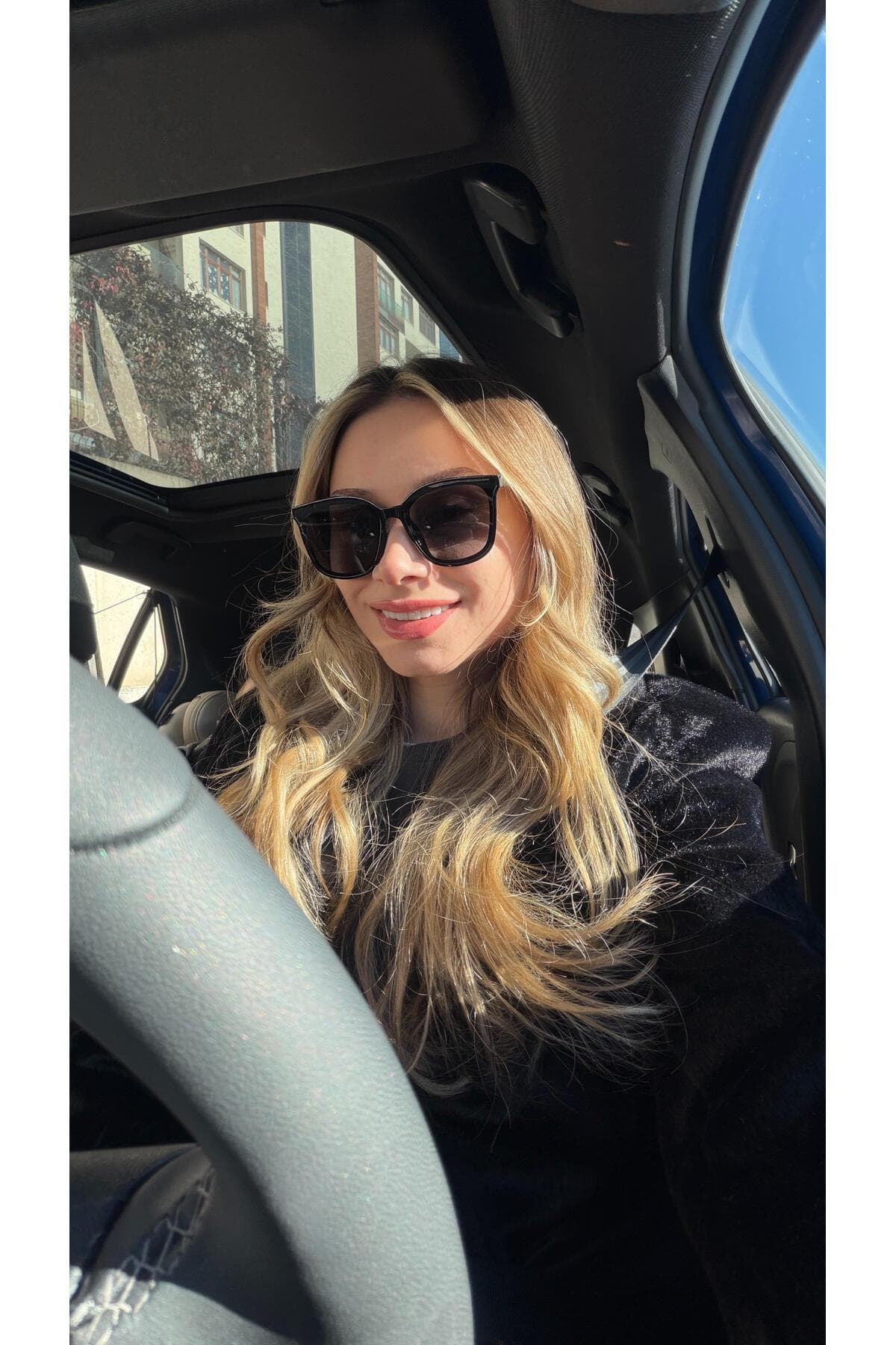 عینک آفتابی زنانه Angel Eyes هندسی قاب مشکی شیشه مشکی مدل Selin عینک آفتابی زنانه Angel Eyes هندسی قاب مشکی شیشه مشکی مدل Selin