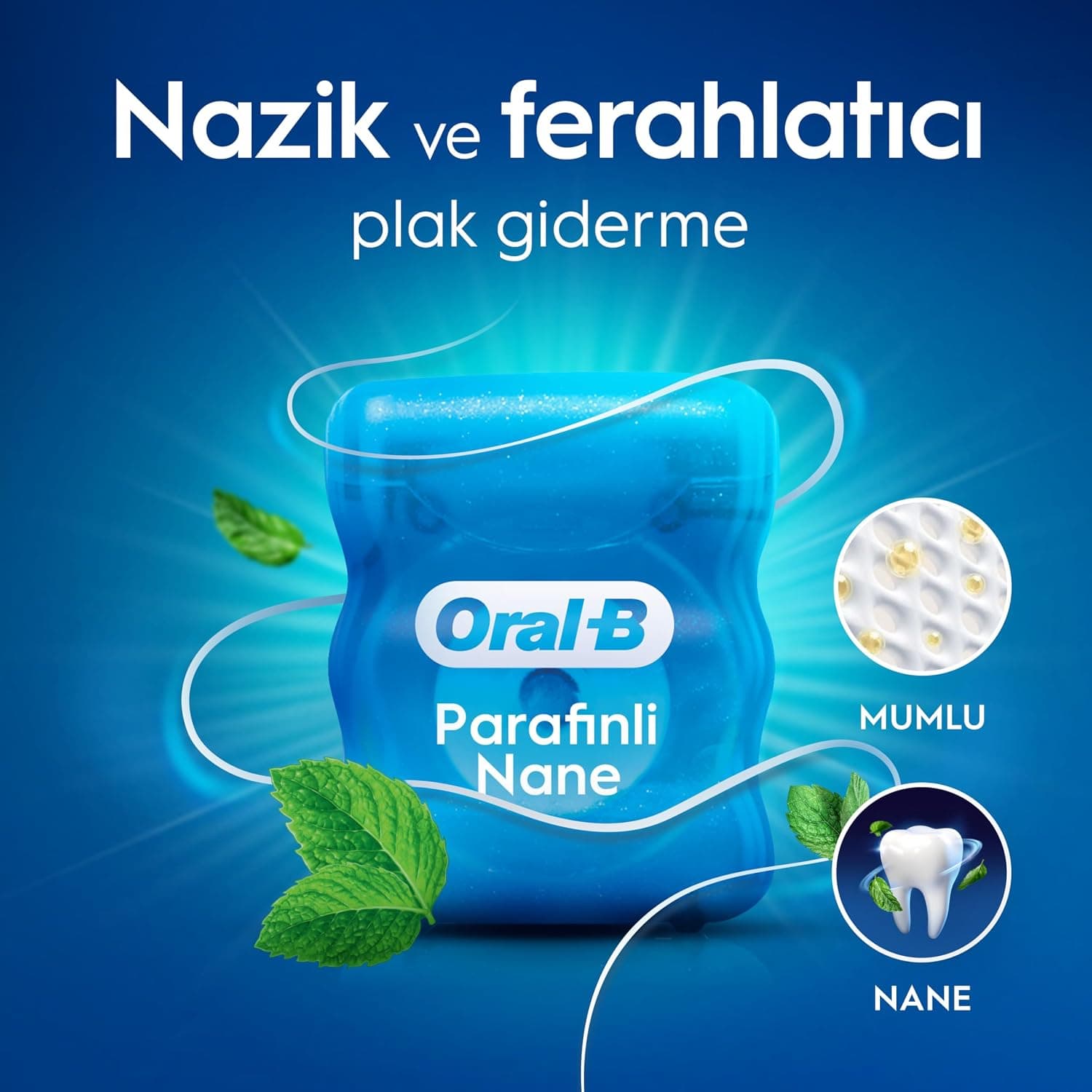 نخ دندان مومی Oral-B Satin Tape با رایحه نعناع 50m نخ دندان مومی Oral-B Satin Tape با رایحه نعناع 50m