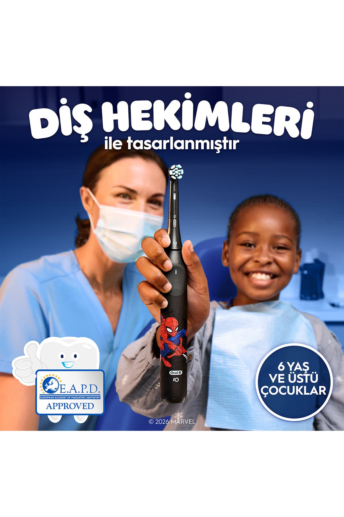 مسواک برقی شارژی کودک Oral-B طرح Marvel Spiderman مناسب بالای ۶ سال مسواک برقی شارژی کودک Oral-B طرح Marvel Spiderman مناسب بالای ۶ سال