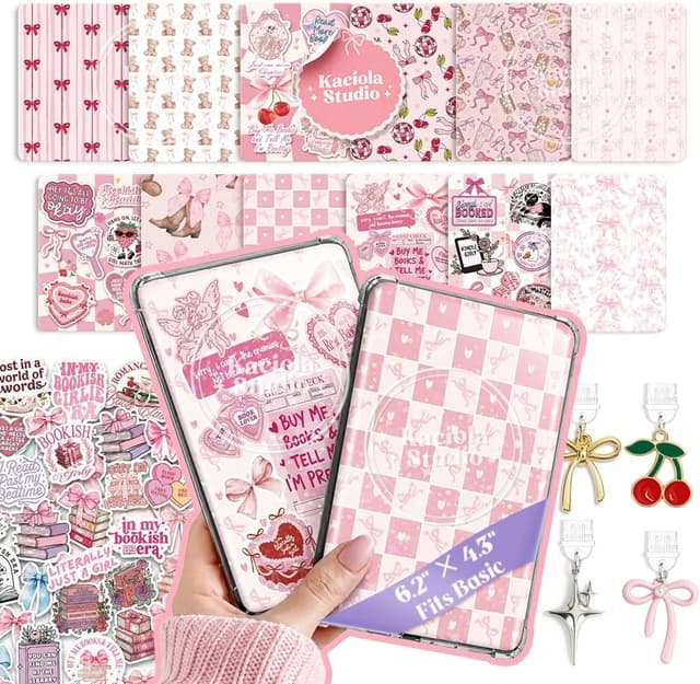 لوازم جانبی پشتقاب کتابخوان Kaciola شامل 12PCS کارت مقوایی، 4PCS آویز و 50PCS برچسب، طرح پاپیون صورتی، 6.2"x4.3"، مناسب E-Reader Basic لوازم جانبی پشتقاب کتابخوان Kaciola شامل 12PCS کارت مقوایی، 4PCS آویز و 50PCS برچسب، طرح پاپیون صورتی، 6.2"x4.3"، مناسب E-Reader Basic