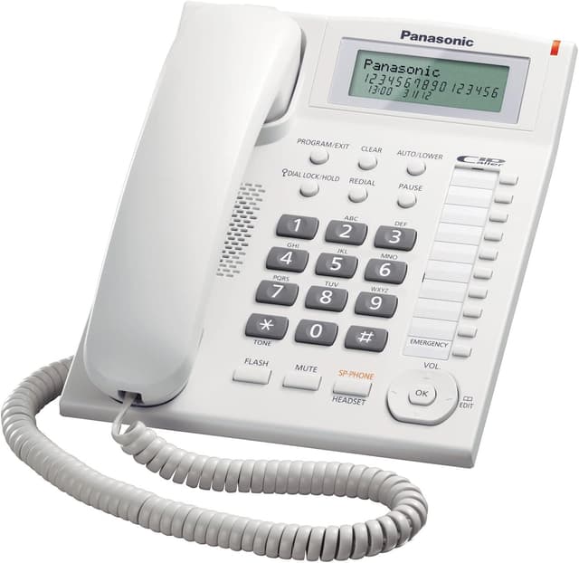 تلفن رومیزی باسیم Panasonic مدل KX-TS880 سفید تلفن رومیزی باسیم Panasonic مدل KX-TS880 سفید
