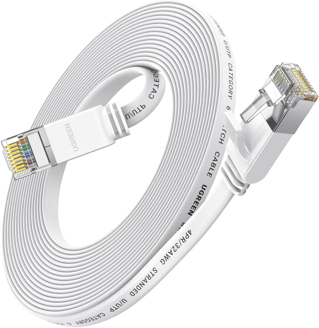 کابل شبکه UGREEN تخت Cat6 با طول 10M و سرعت 5Gbps RJ45 کابل شبکه UGREEN تخت Cat6 با طول 10M و سرعت 5Gbps RJ45