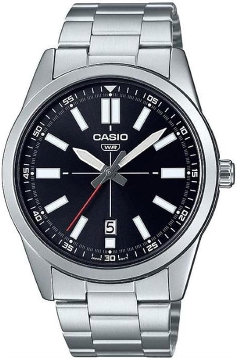 ساعت مردانه Casio با صفحه مشکی مدل MTP-VD02B-1EUDF ساعت مردانه Casio با صفحه مشکی مدل MTP-VD02B-1EUDF