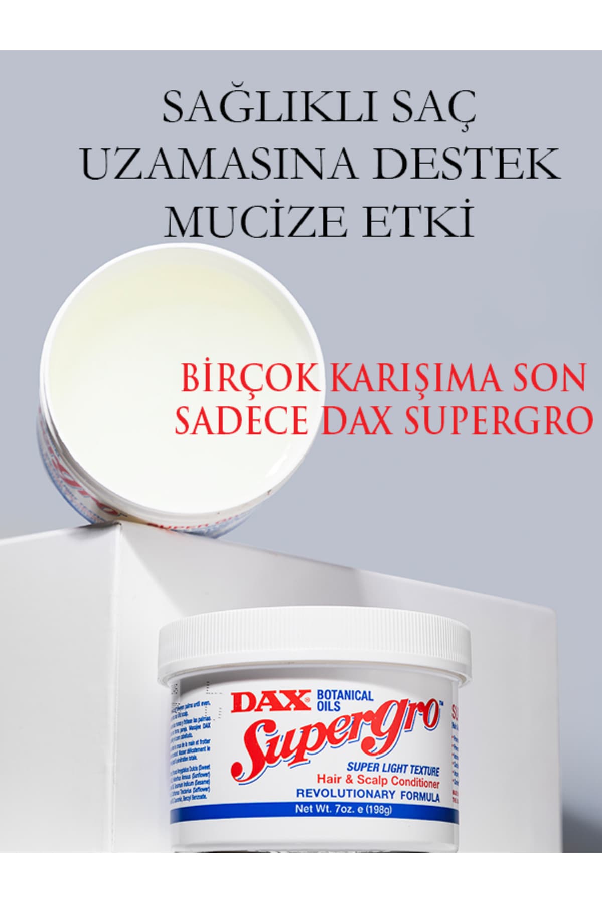 روغن مراقبت از مو برای موهای دیررشد Dax Supergro 198 gr روغن مراقبت از مو برای موهای دیررشد Dax Supergro 198 gr