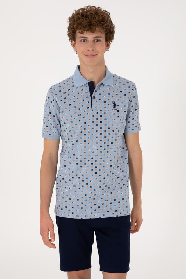 تیشرت مردانه U.S. Polo Assn. فیت معمولی یقه پولو آبی روشن مدل 50306806-VR003 تیشرت مردانه U.S. Polo Assn. فیت معمولی یقه پولو آبی روشن مدل 50306806-VR003