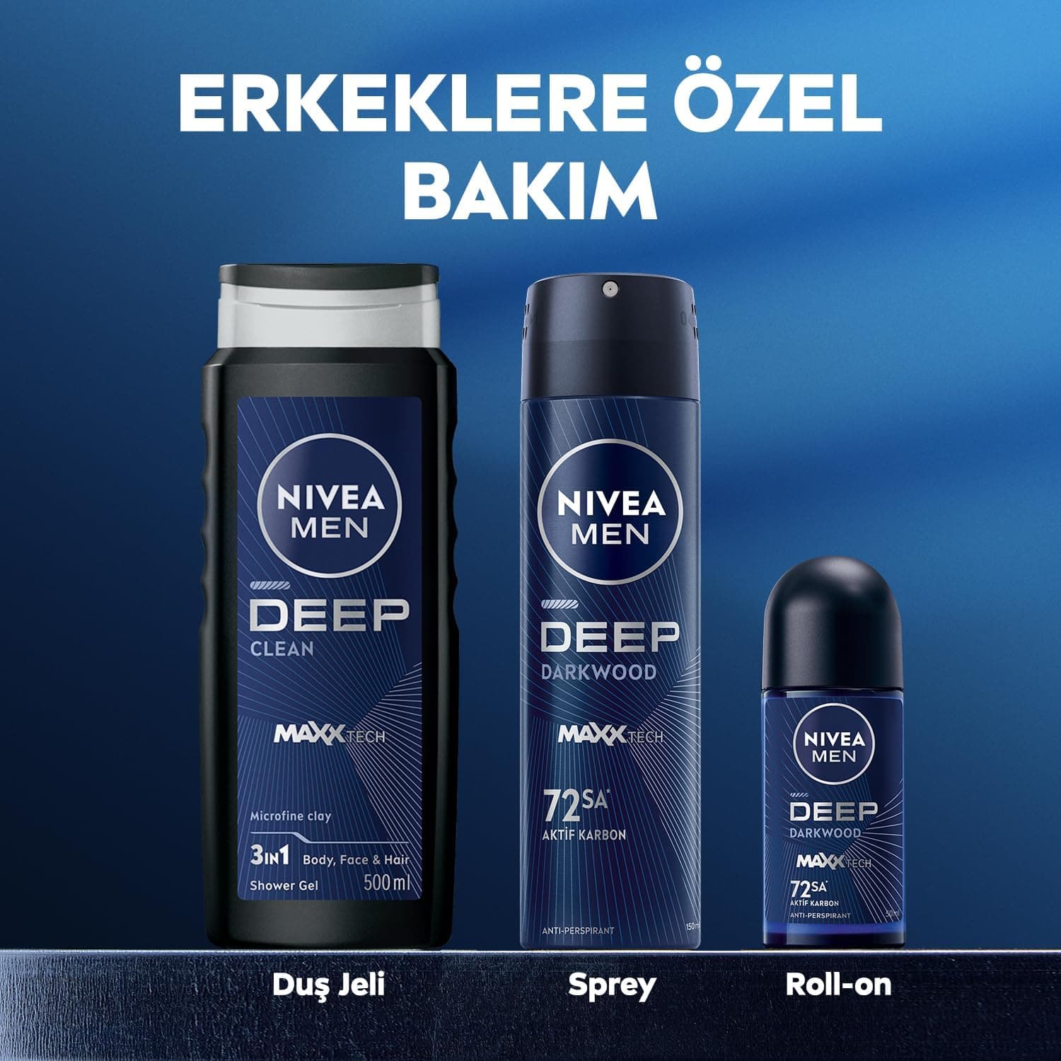 ژل حمام و دوش مردانه NIVEA MEN Deep Darkwood 500 ml ژل حمام و دوش مردانه NIVEA MEN Deep Darkwood 500 ml