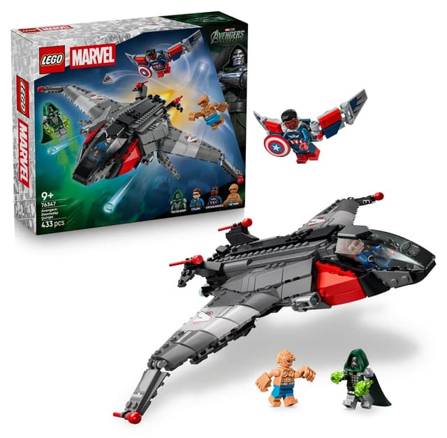 لگو Marvel Avengers Doomsday Quinjet 433 قطعه مدل 76347 لگو Marvel Avengers Doomsday Quinjet 433 قطعه مدل 76347