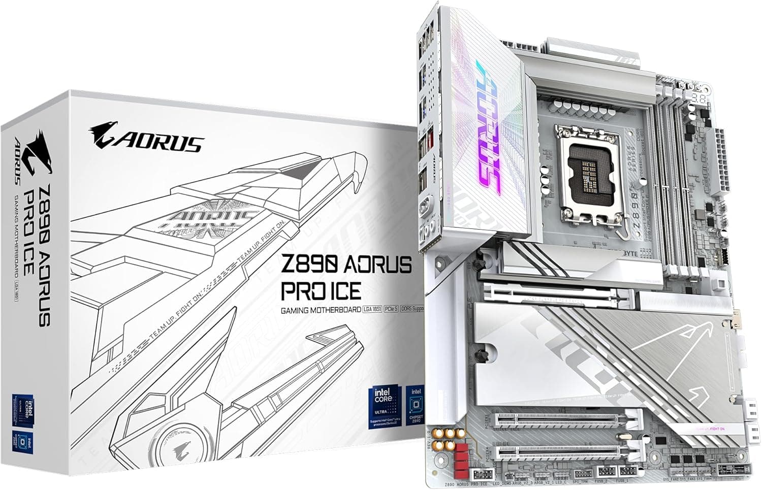 مادربرد GIGABYTE مدل Z890 AORUS PRO ICE سوکت LGA1851 ATX اینتل مادربرد GIGABYTE مدل Z890 AORUS PRO ICE سوکت LGA1851 ATX اینتل