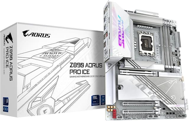 مادربرد GIGABYTE مدل Z890 AORUS PRO ICE سوکت LGA1851 ATX اینتل مادربرد GIGABYTE مدل Z890 AORUS PRO ICE سوکت LGA1851 ATX اینتل