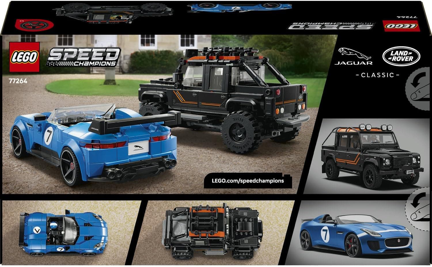مجموعه لگو LEGO Speed Champions Jaguar Project 7 و Land Rover Defender 77264 مجموعه لگو LEGO Speed Champions Jaguar Project 7 و Land Rover Defender 77264